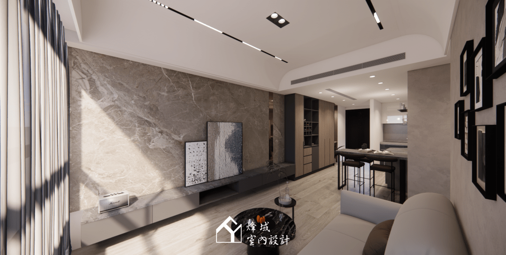 台中后里華亞青田｜現代輕奢風室內設計｜新成屋 3D 空間提案